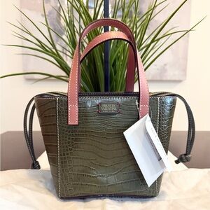 Frances Valentine Moxy croc-embossed leather tote